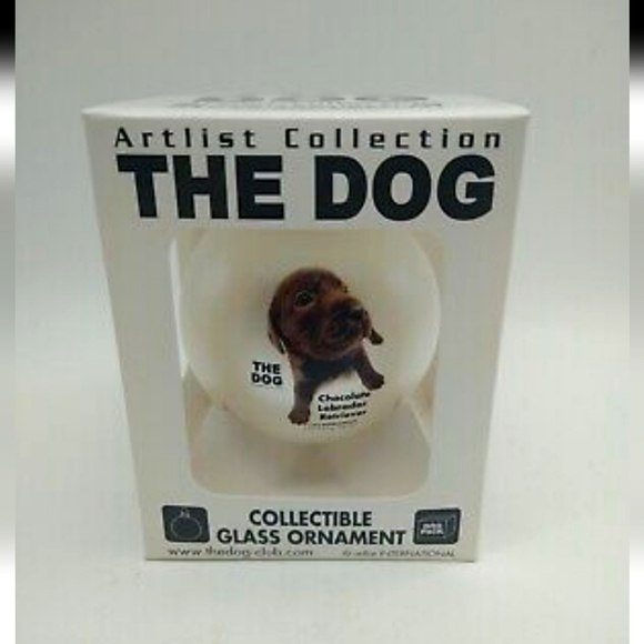 NWT Artlist Collection The Dog glass ornament Chocolate Labrador Retriever - Picture 1 of 2